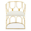 Luxe Gold Frame Accent Chair