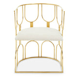 Luxe Gold Frame Accent Chair