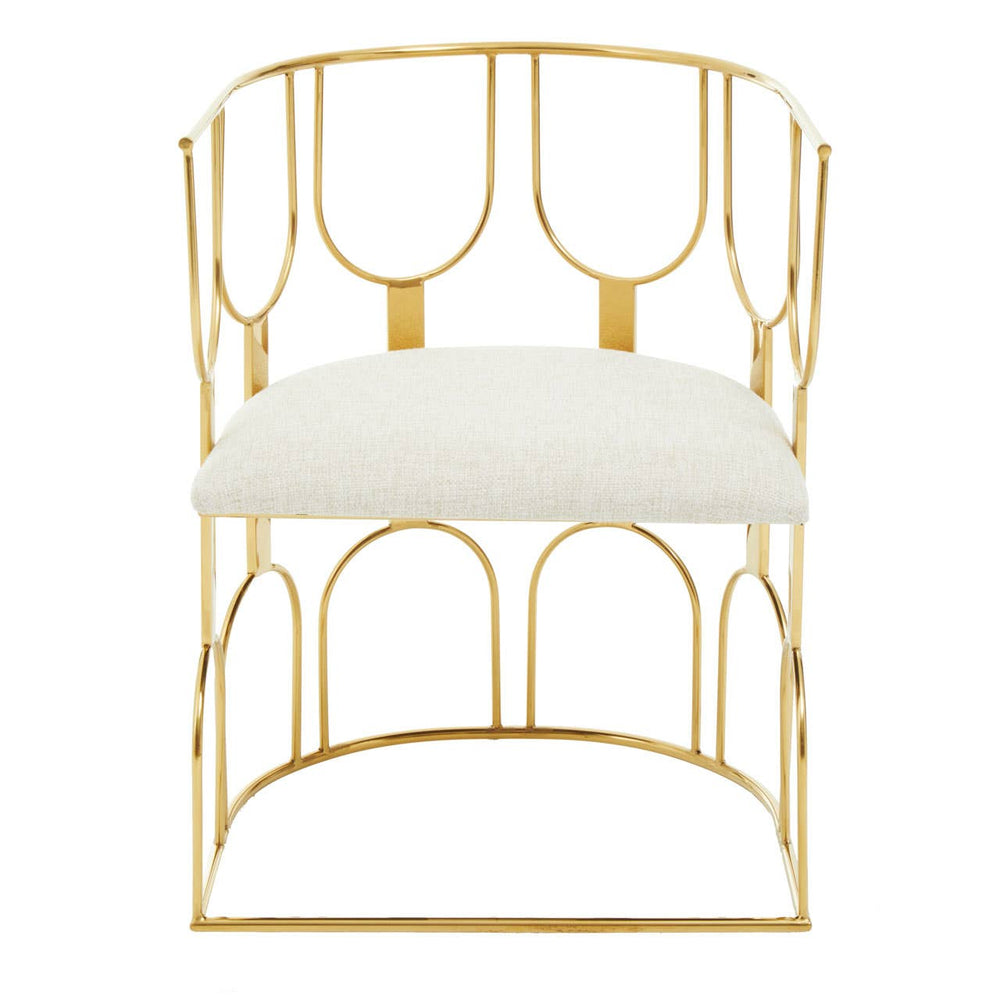 Luxe Gold Frame Accent Chair