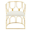 Luxe Gold Frame Accent Chair