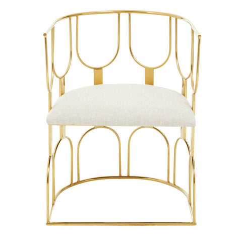 Luxe Gold Frame Accent Chair