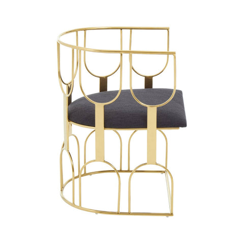 Luxe Black Gold Dining Chair