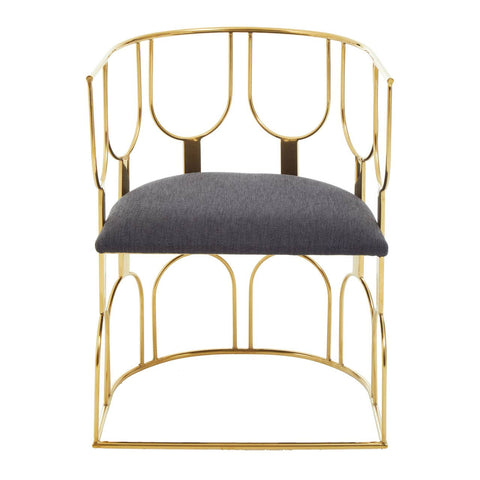 Luxe Black Gold Dining Chair