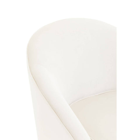 Luxe Beige Velvet Accent Chair