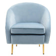 Luxe Aqua Velvet Accent Chair