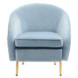 Luxe Aqua Velvet Accent Chair