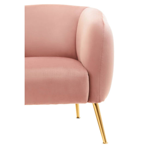Luxe Pink Velvet Armchair