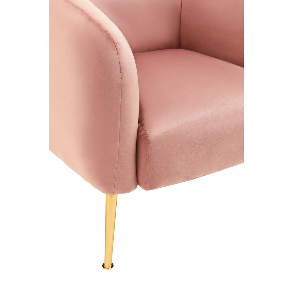 Luxe Pink Velvet Armchair