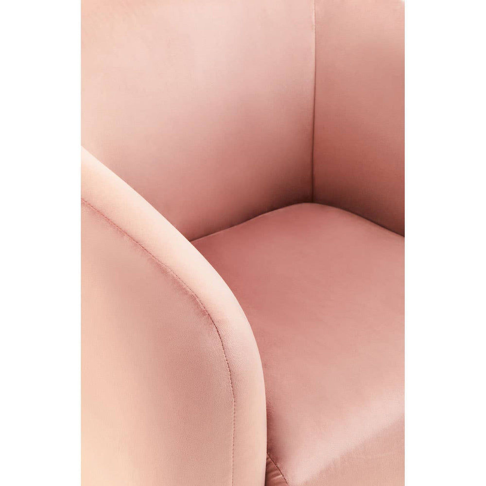 Luxe Pink Velvet Armchair