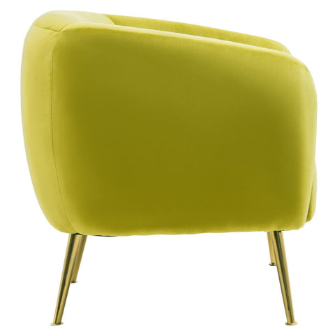 Luxe Olive Velvet Lounge Chair