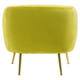 Luxe Olive Velvet Lounge Chair
