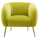 Luxe Olive Velvet Lounge Chair