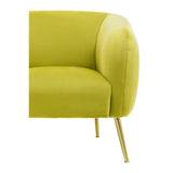 Luxe Olive Velvet Lounge Chair