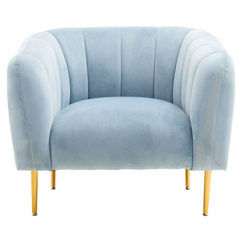Luxe Blue Velvet Armchair
