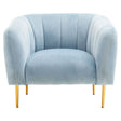 Luxe Blue Velvet Armchair
