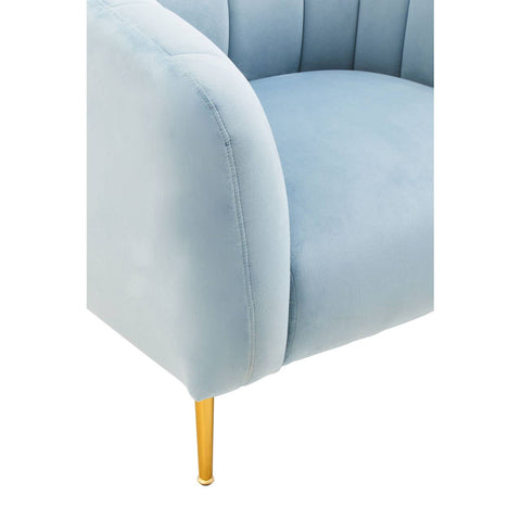 Luxe Blue Velvet Armchair