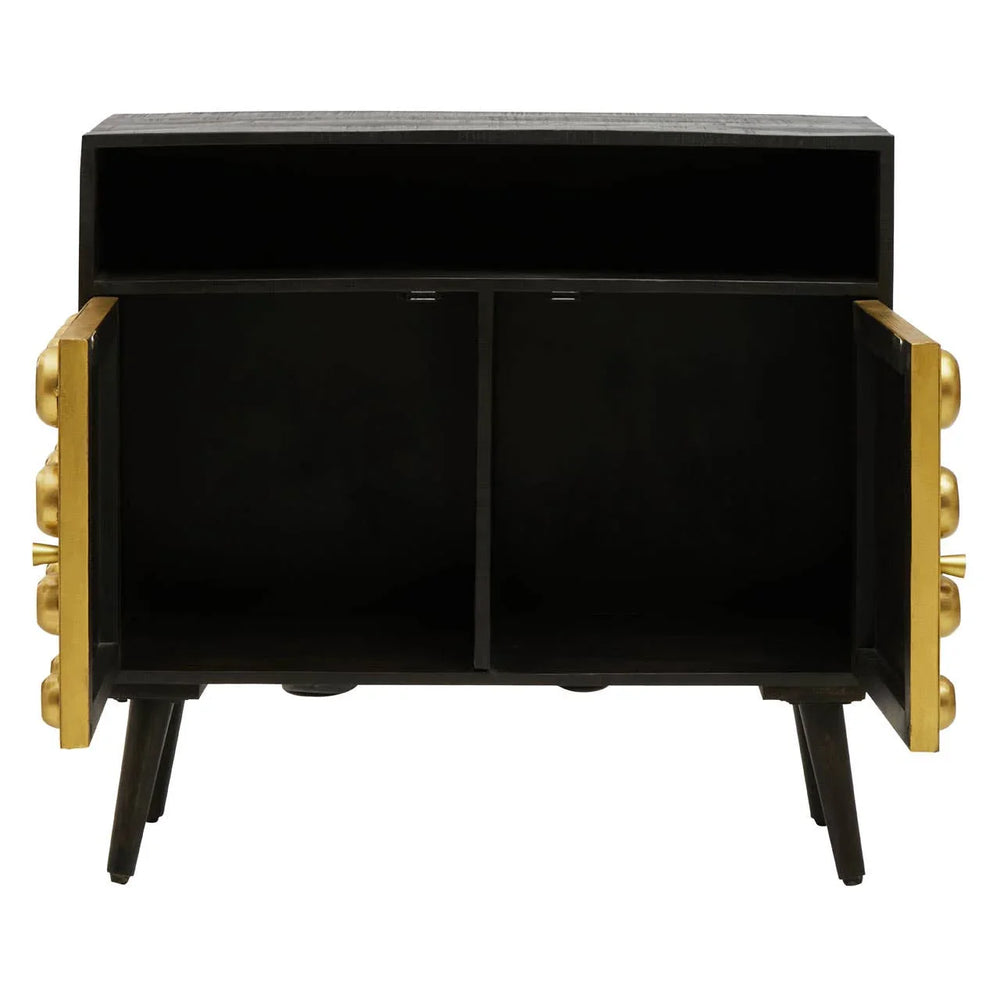 Golden Era Mid-Century Metal Circles Sideboard