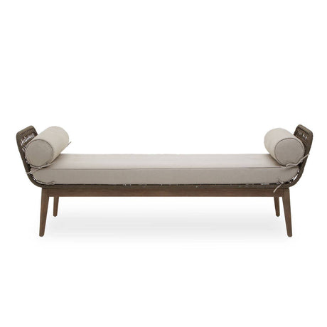 Opus Rope Woven Longue Bench with Cushions