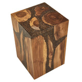 Resin Teak Wood Side Table