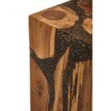Resin Teak Wood Side Table