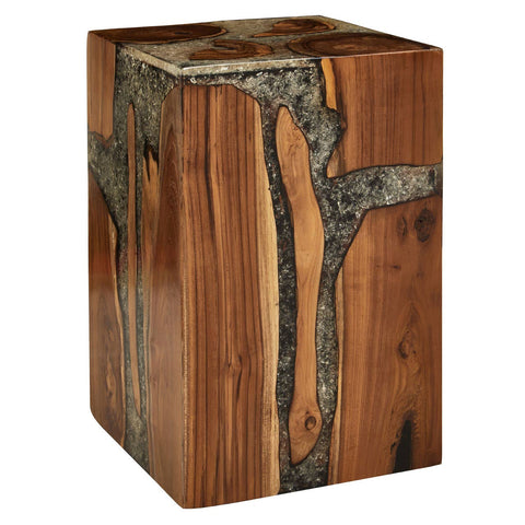 Resin-Infused Teak Wood Table