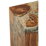 Resin-Infused Teak Wood Table