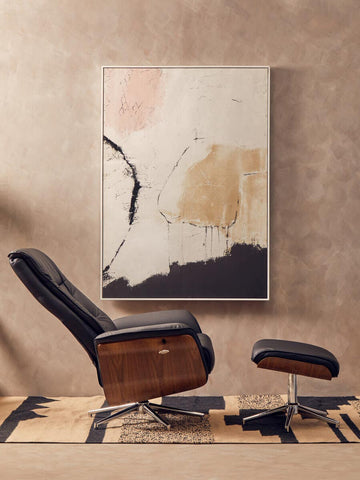 Modern Black Recliner Set