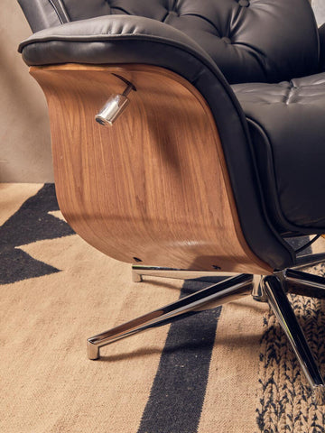 Modern Black Recliner Set