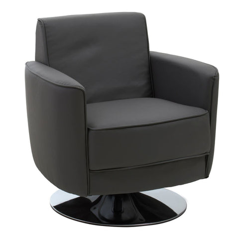Modern Grey Leather Office Chair