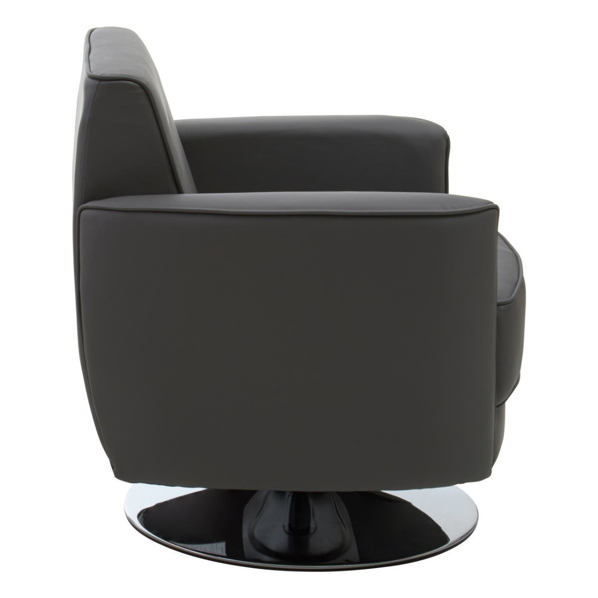 Modern Grey Leather Office Chair