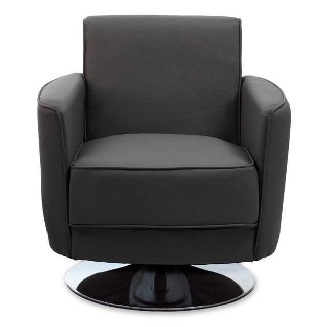 Modern Grey Leather Office Chair