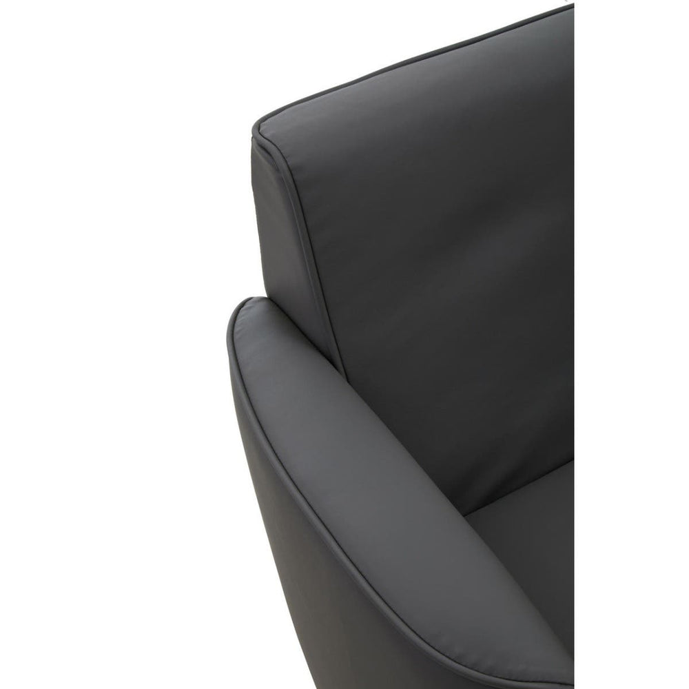 Modern Grey Leather Office Chair