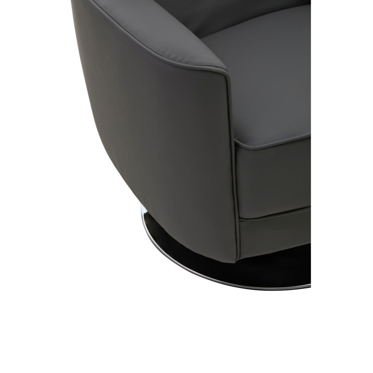 Modern Grey Leather Office Chair