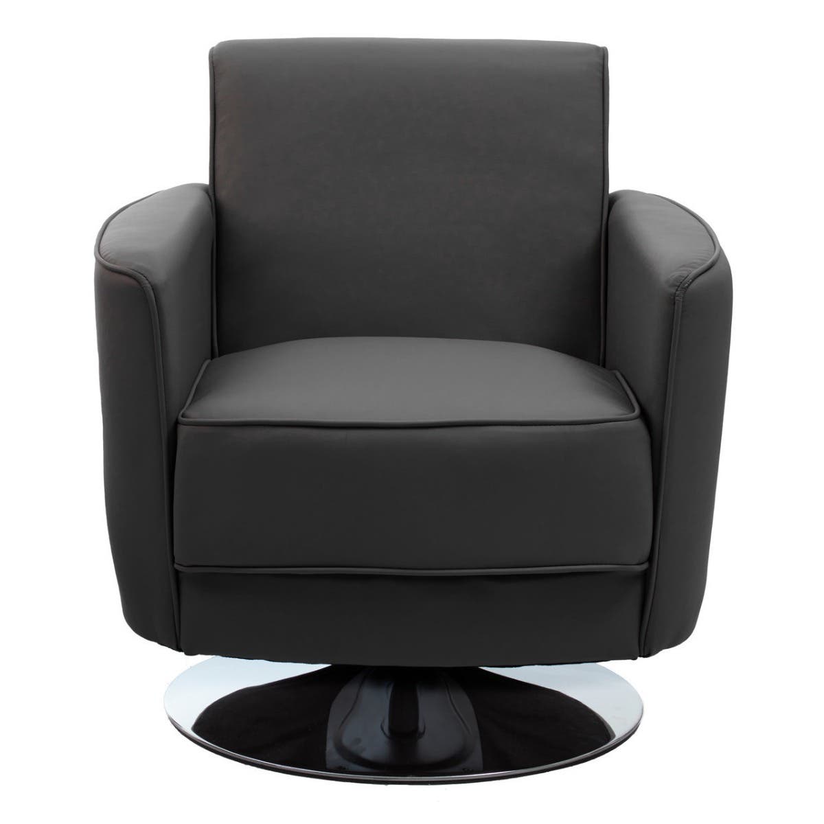 Modern Grey Leather Office Chair
