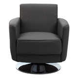 Modern Grey Leather Office Chair