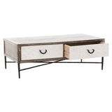 Rustic Elm Wood Coffee Table