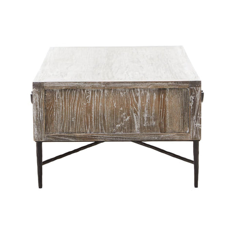 Rustic Elm Wood Coffee Table