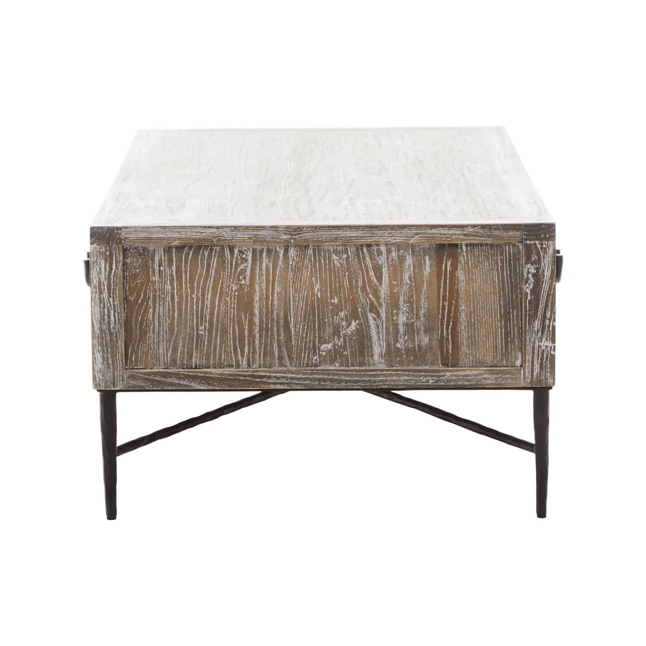 Rustic Elm Wood Coffee Table