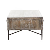 Rustic Elm Wood Coffee Table