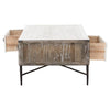 Rustic Elm Wood Coffee Table