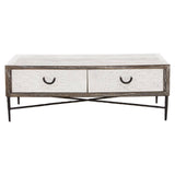 Rustic Elm Wood Coffee Table