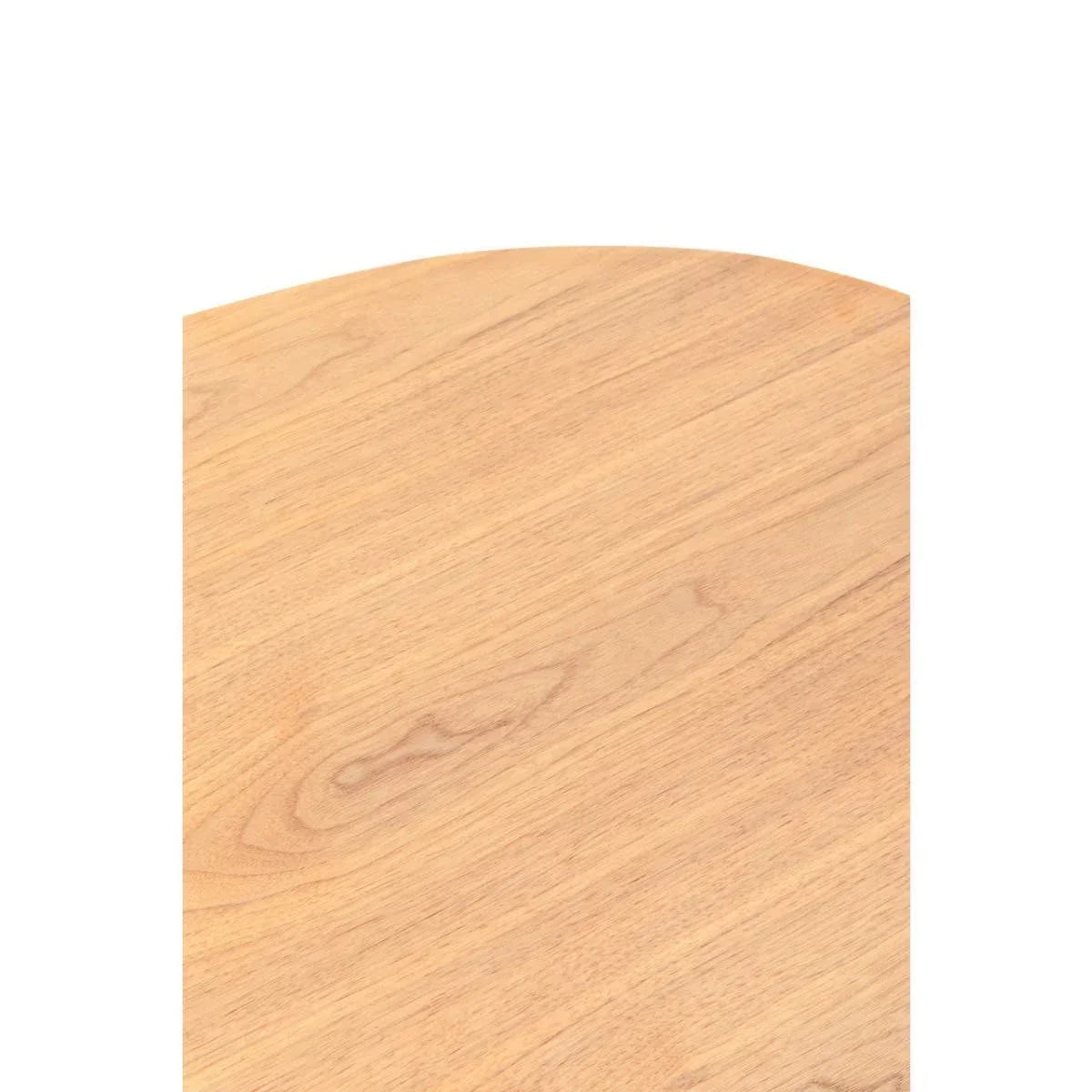 Close-up of light oak wood table top with visible grain pattern