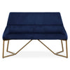 Luxe Blue Velvet Bench