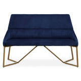 Luxe Blue Velvet Bench