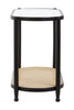 Cane Glass Console Table