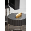 Grey Gloss Round End Table