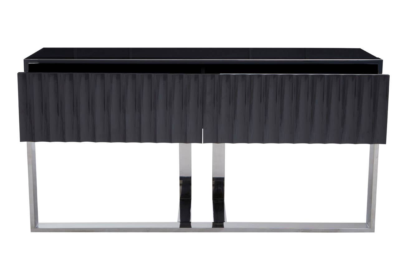 Console Table Grey Gloss Finish