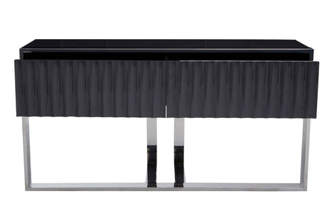 Console Table Grey Gloss Finish