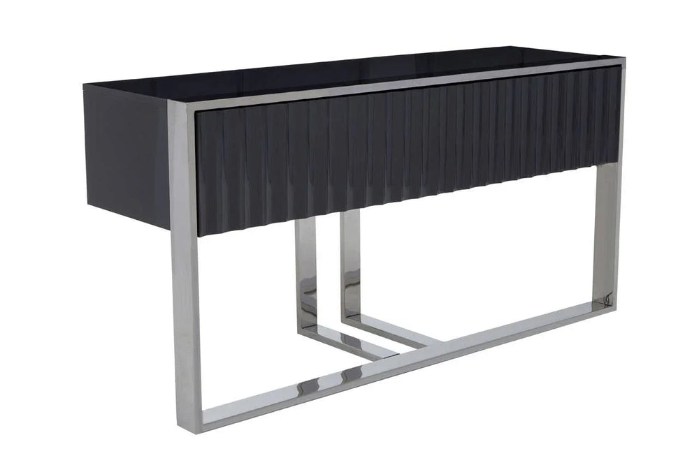 Console Table Grey Gloss Finish