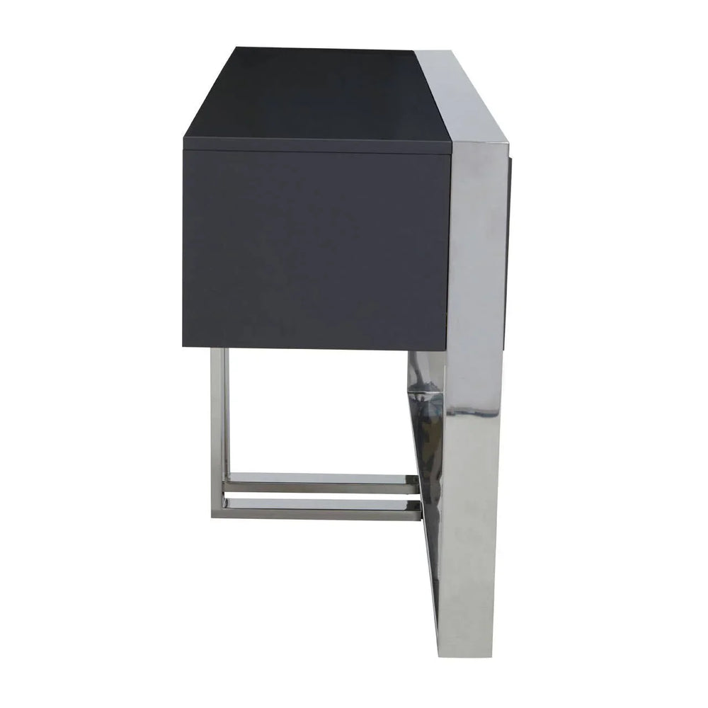 Console Table Grey Gloss Finish